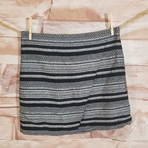 J Crew Woven Striped Mini Skirt